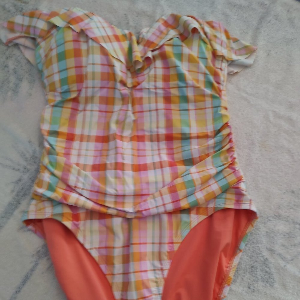 BLEU ROD BEATTIE 1-PC MULTI-PASTEL COLORS BATHING SUIT (12)